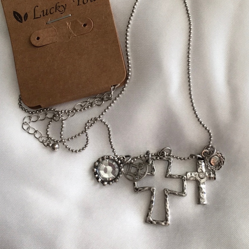 💥Lucky You Charm Cross Necklace